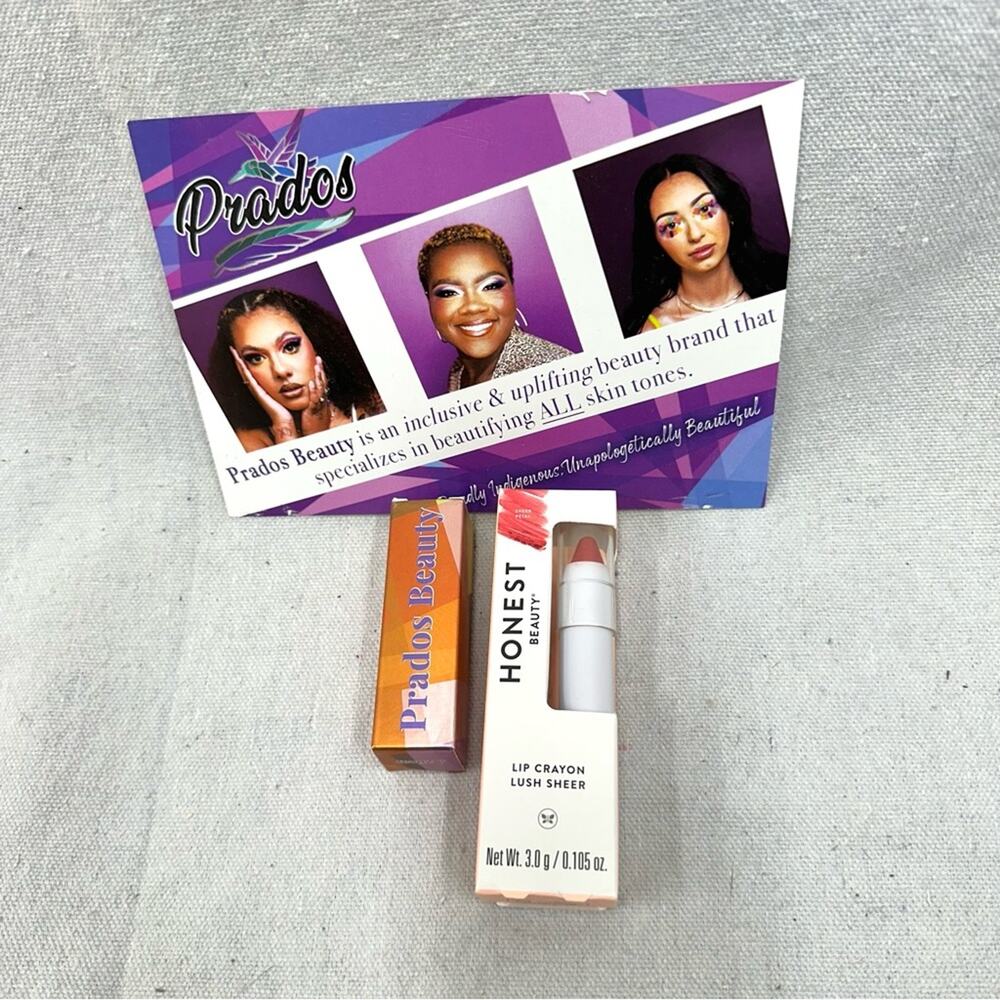 Matte lipstick bundle Honest Lip Crayon in Sheer Petal and Prados in‎ Azucar